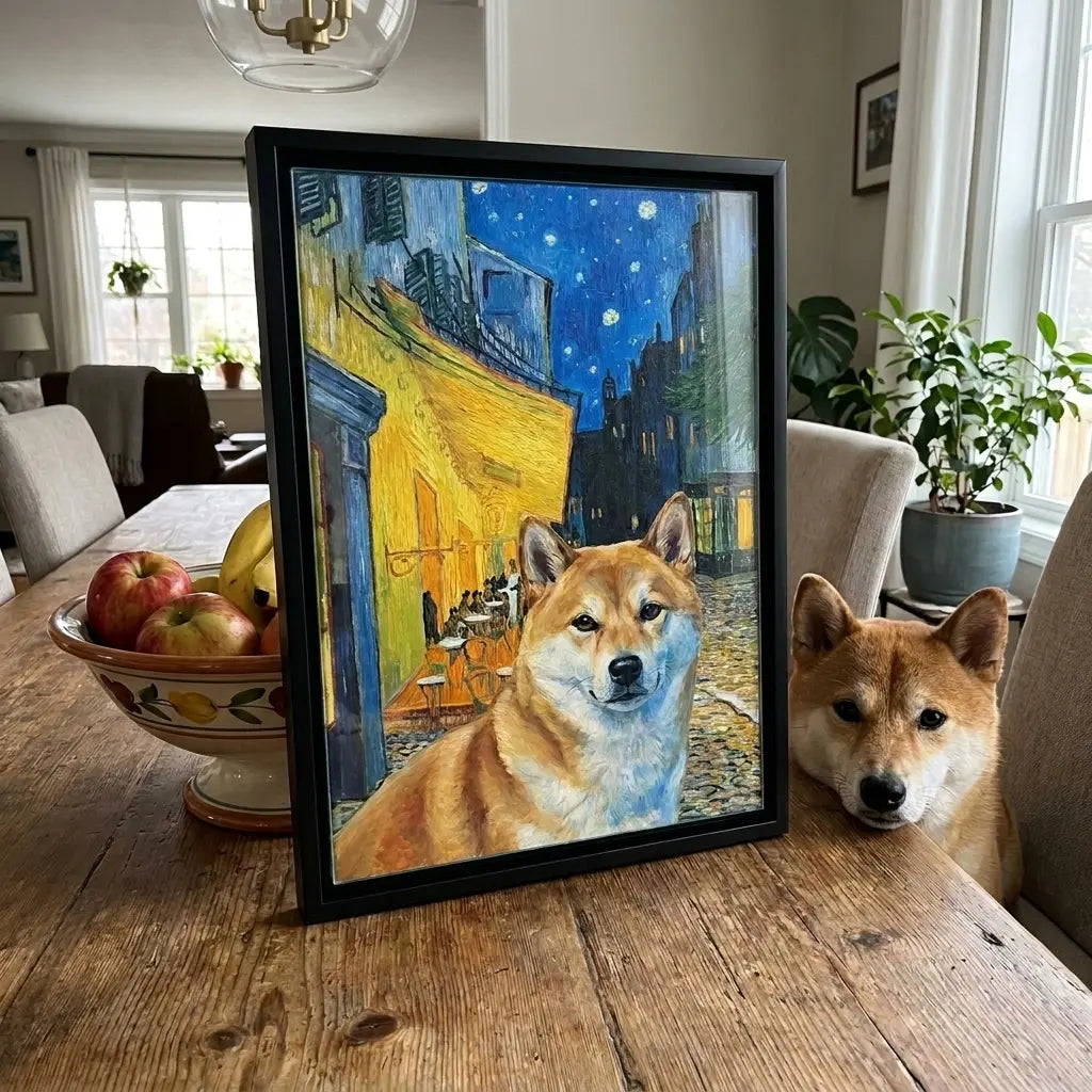 custom pet portrait cafe terrace at night vintage cafe pet pet ugc review alt202607111732 — view 5