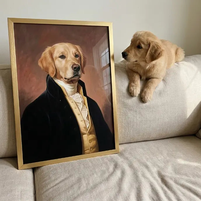 custom pet portrait george washington founding father portrait pet canvas art alt1111 — view 4