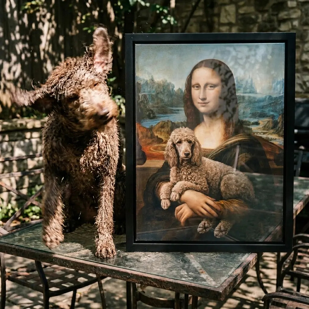custom pet portrait mona lisa renaissance smile pet canvas art alt202607061525 — view 4