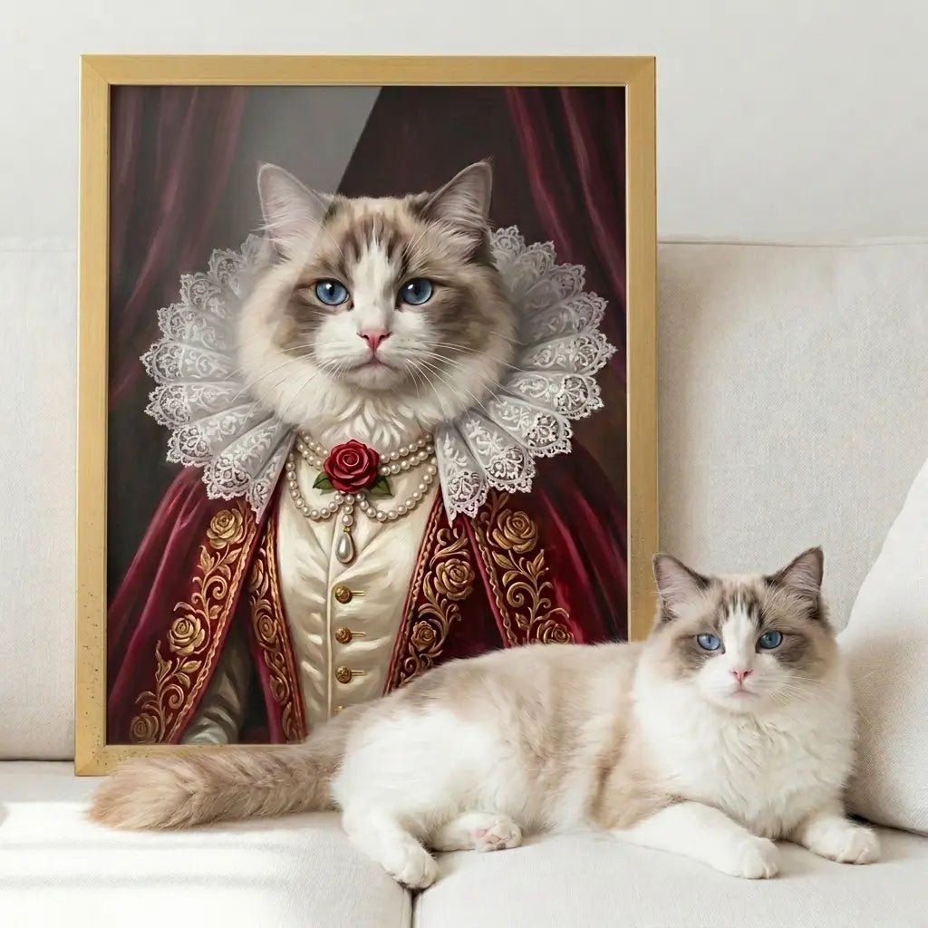 custom pet portrait rose queen royal rose petals pet canvas art alt202607041809 2 — view 4