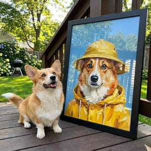 The Raincoat Custom Pet Portrait