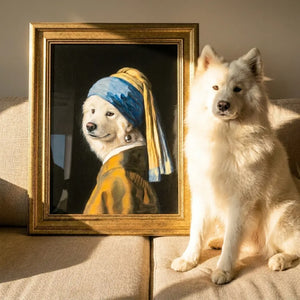 The Pearl Earring Custom Pet Portrait